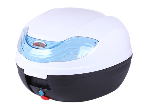 Кофр для мотоцикла задній TT AGRO MOTO YM-0815P (V-32L) 43×41×32 білий з чорним