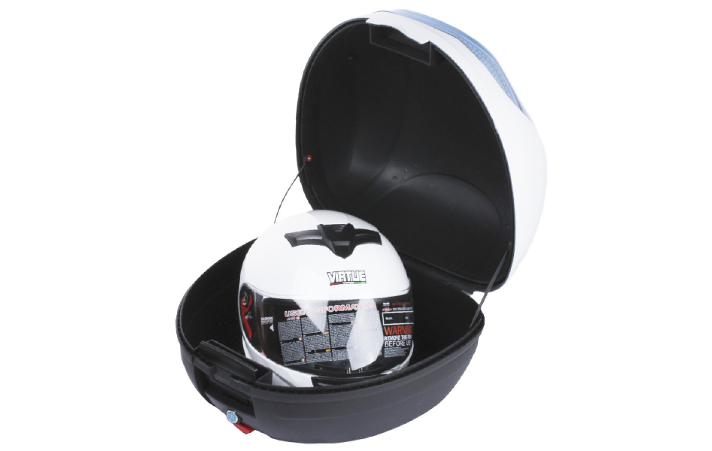 Кофр (багажник) для мотоцикла задний TΛTΛ YM-0815P (V-32L) 43×41×32 белый с черным