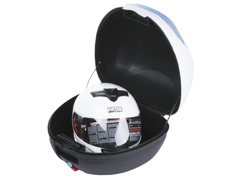 Кофр (багажник) для мотоцикла задний TT AGRO MOTO YM-0815P (V-32L) 43×41×32 белый с черным
