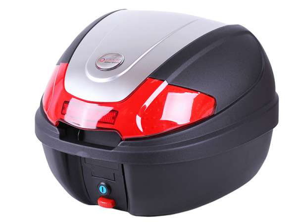 Кофр (багажник) для мотоцикла задній TT AGRO MOTO YM-0830 (V-30L) 41×41×32 чорний з червоним
