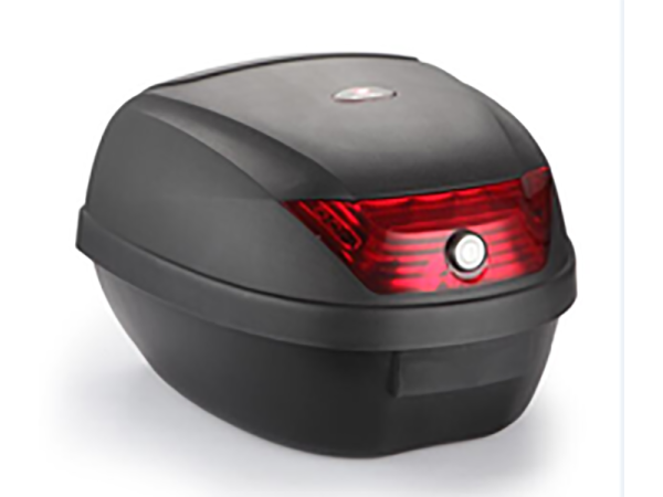 Кофр (багажник) для мотоцикла задній TT AGRO MOTO YM-0807 (V-28L) 39.5×39.5×30 чорний з червоним