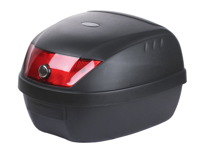 Кофр (багажник) для мотоцикла задній TT AGRO MOTO YM-0807 (V-28L) 39.5×39.5×30 чорний з червоним