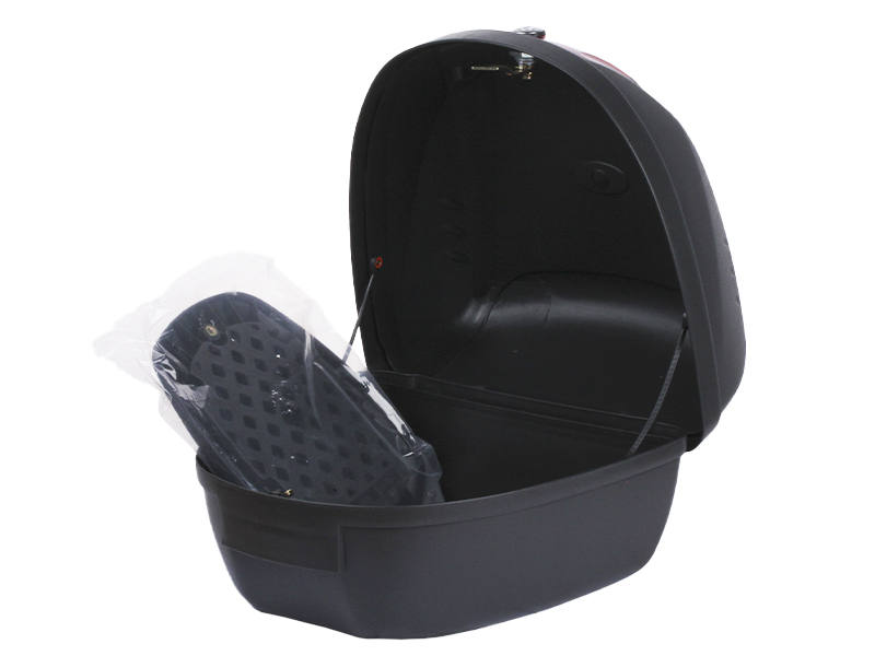 Кофр (багажник) для мотоцикла задній TT AGRO MOTO YM-0807 (V-28L) 39.5×39.5×30 чорний з червоним