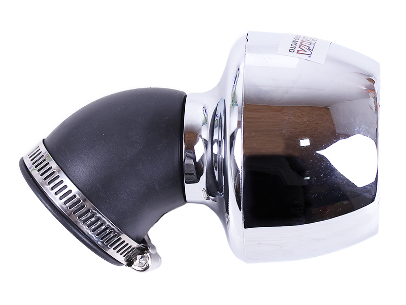 Фильтр нулевой Turbo TT AGRO MOTO на скутер, хром., Ø38 мм 45°
