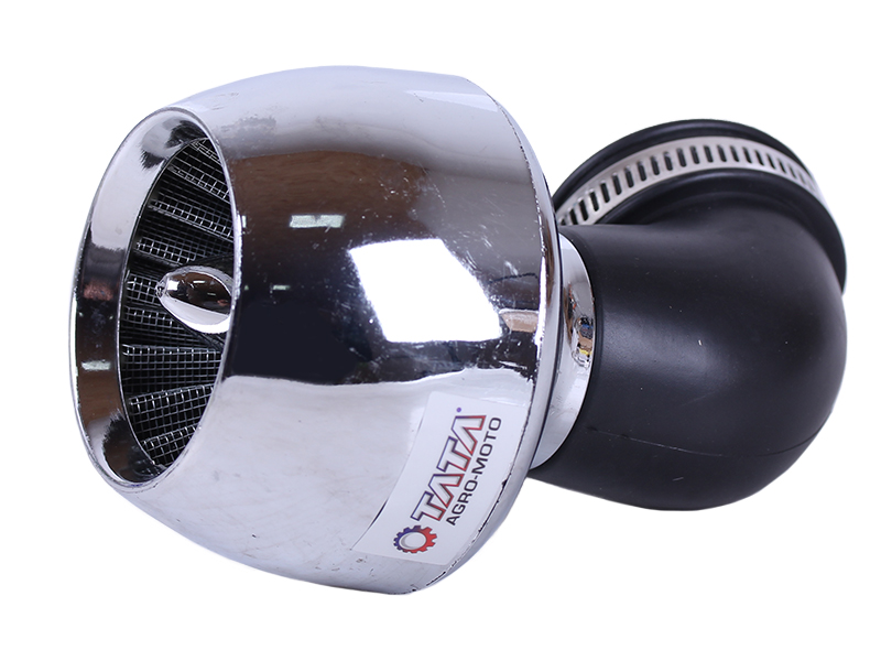 Фильтр нулевой "Turbo" TT AGRO MOTO на скутер, Ø42 мм 90°, 125-150сс АМ, чёрный хром