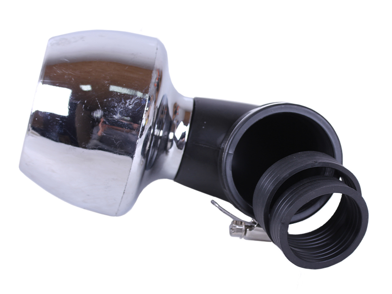Фильтр нулевой "Turbo" TT AGRO MOTO на скутер, Ø42 мм 90°, 125-150сс АМ, чёрный хром