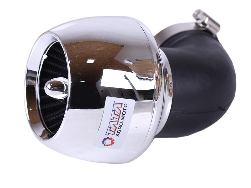 Фильтр нулевой "Turbo" TT AGRO MOTO на скутер, хром, Ø45, мм 90°
