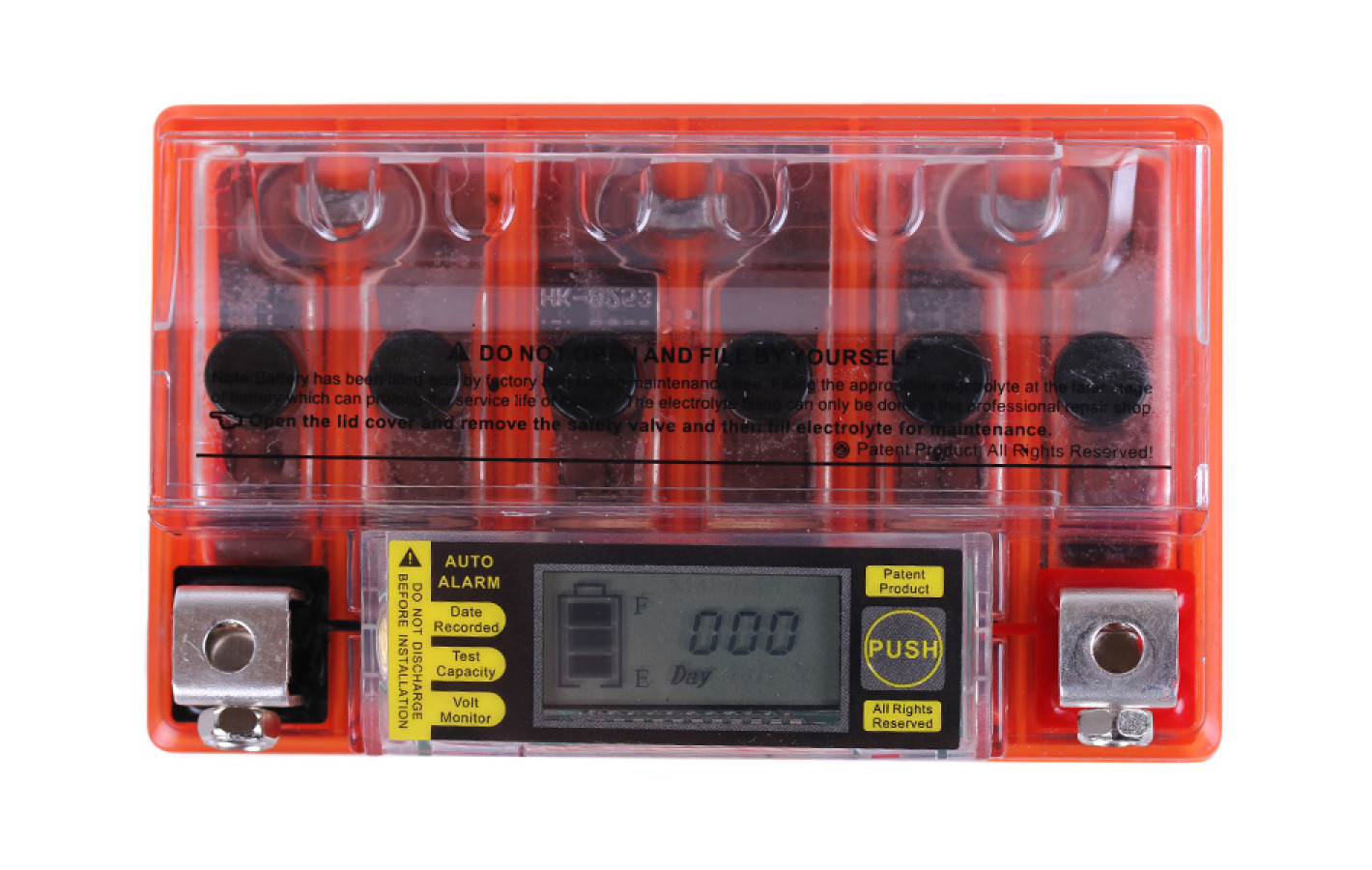 Акумулятор YTX4L-BS OUTDO гелевий 4АH 113*70*85mm помаранчевий (з дисплеєм)