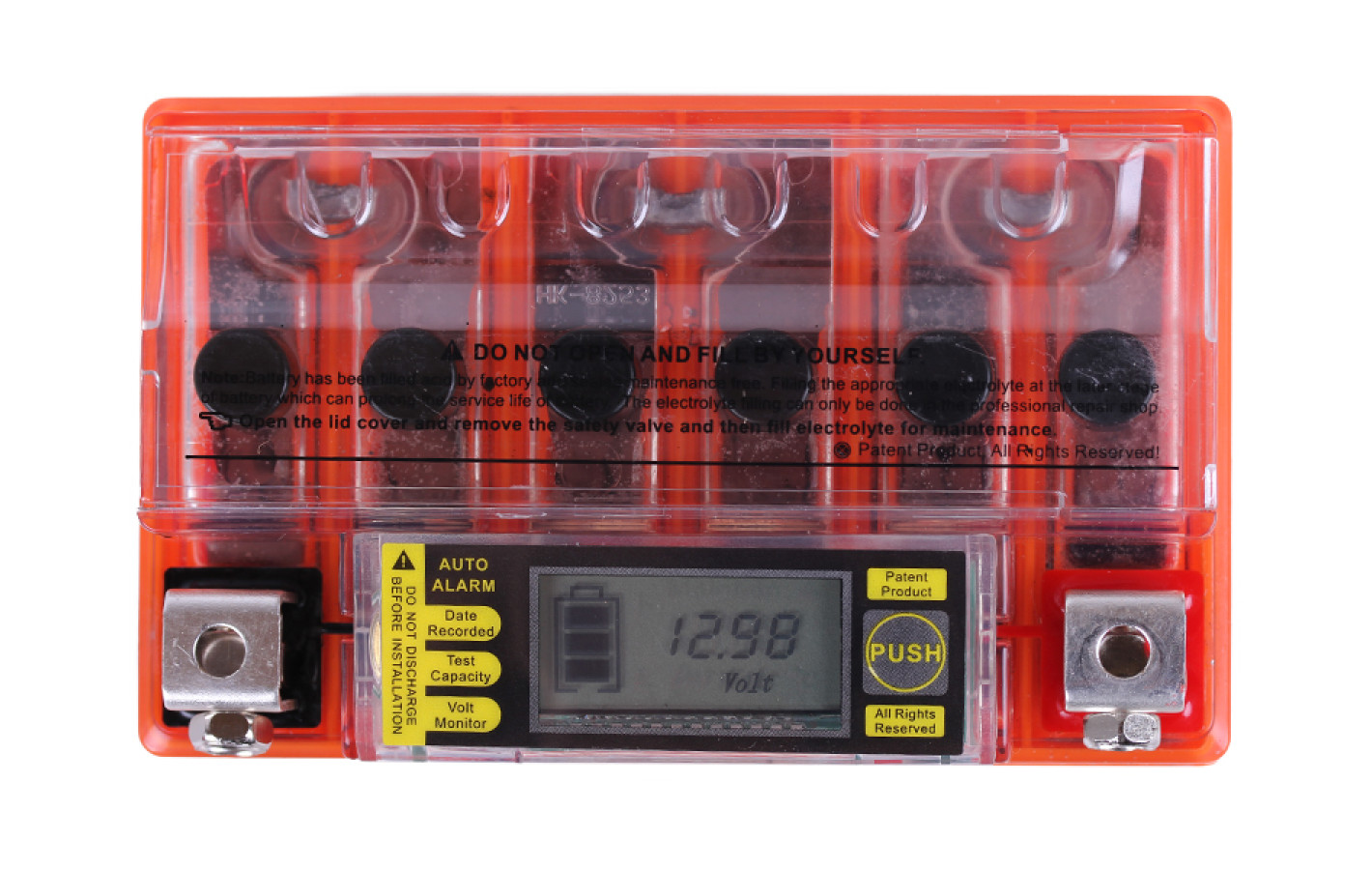 Акумулятор YTX4L-BS OUTDO гелевий 4АH 113*70*85mm помаранчевий (з дисплеєм)