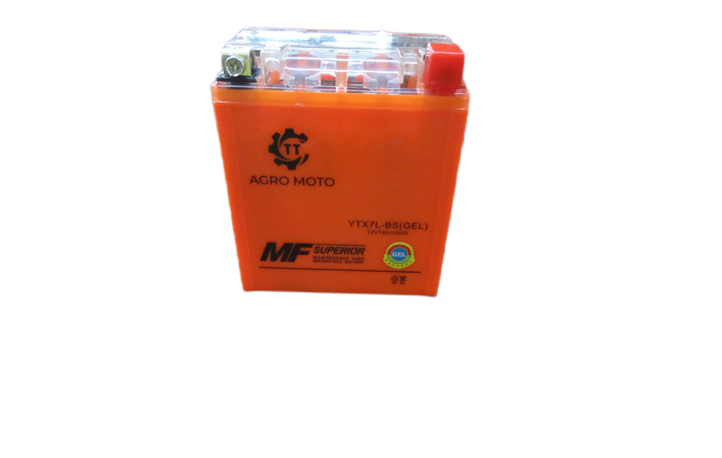 Аккумулятор YTX7L-BS OUTDO гелевый 7АH 113*70*130mm оранжевый