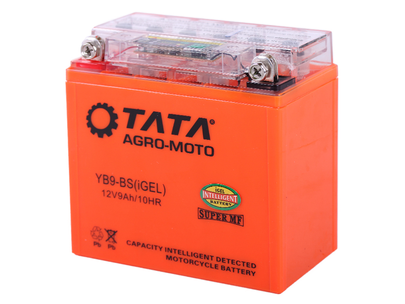 Акумулятор гелевий TT AGRO MOTO YB9-BS 9АH, 137х76х134 мм, помаранчевий, з індикатором