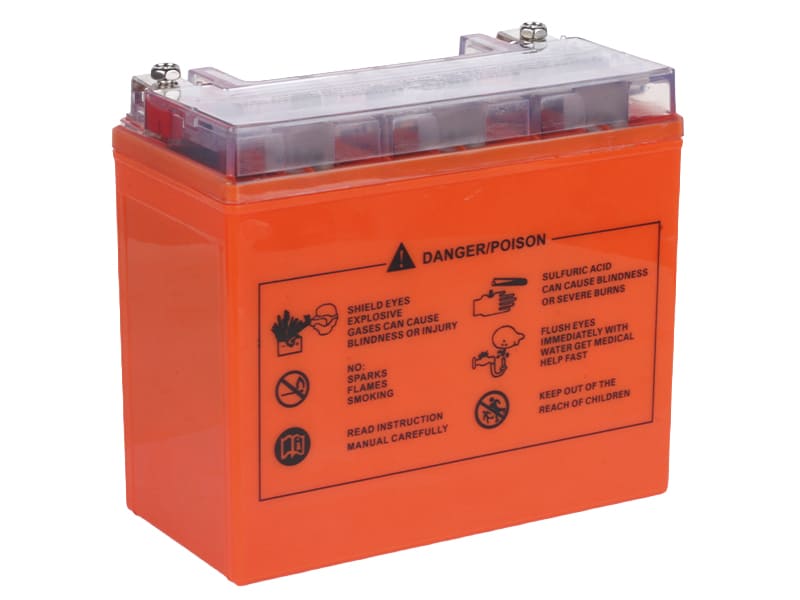 Аккумулятор гелевый TT AGRO MOTO YT20L-BS 18АH, 177х88х155 мм, оранжевый