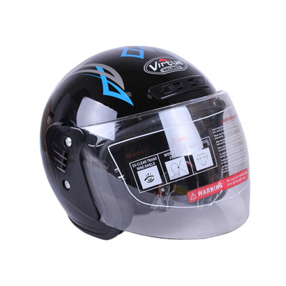 Шлем мотоциклетный открытый MD-В201 VIRTUE (черно-синий глян..