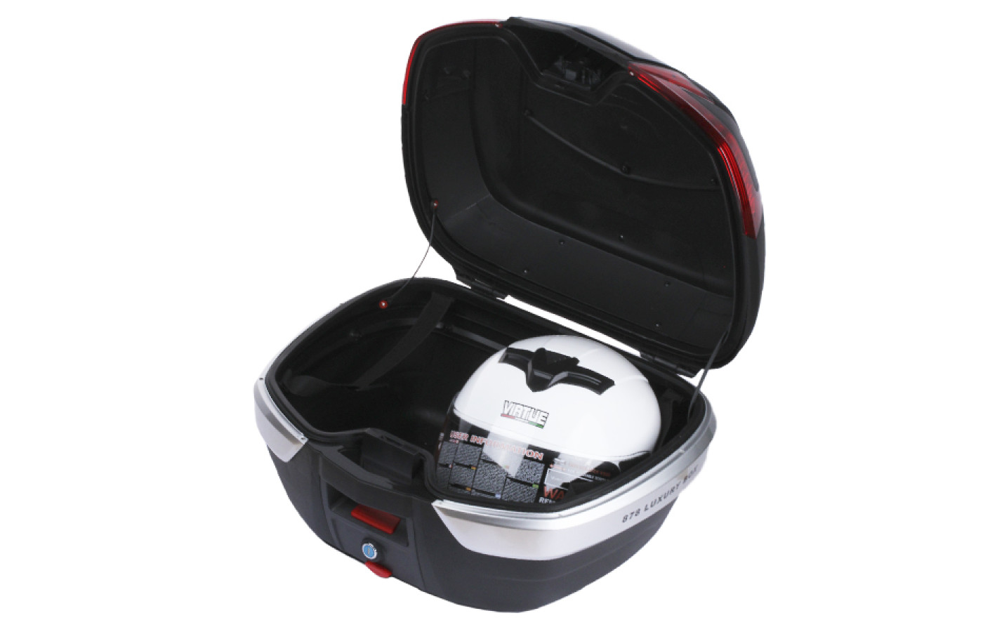 Кофр (багажник) для мотоцикла задний TΛTΛ YM-0885 (V- 47L) 56×43×33 черный