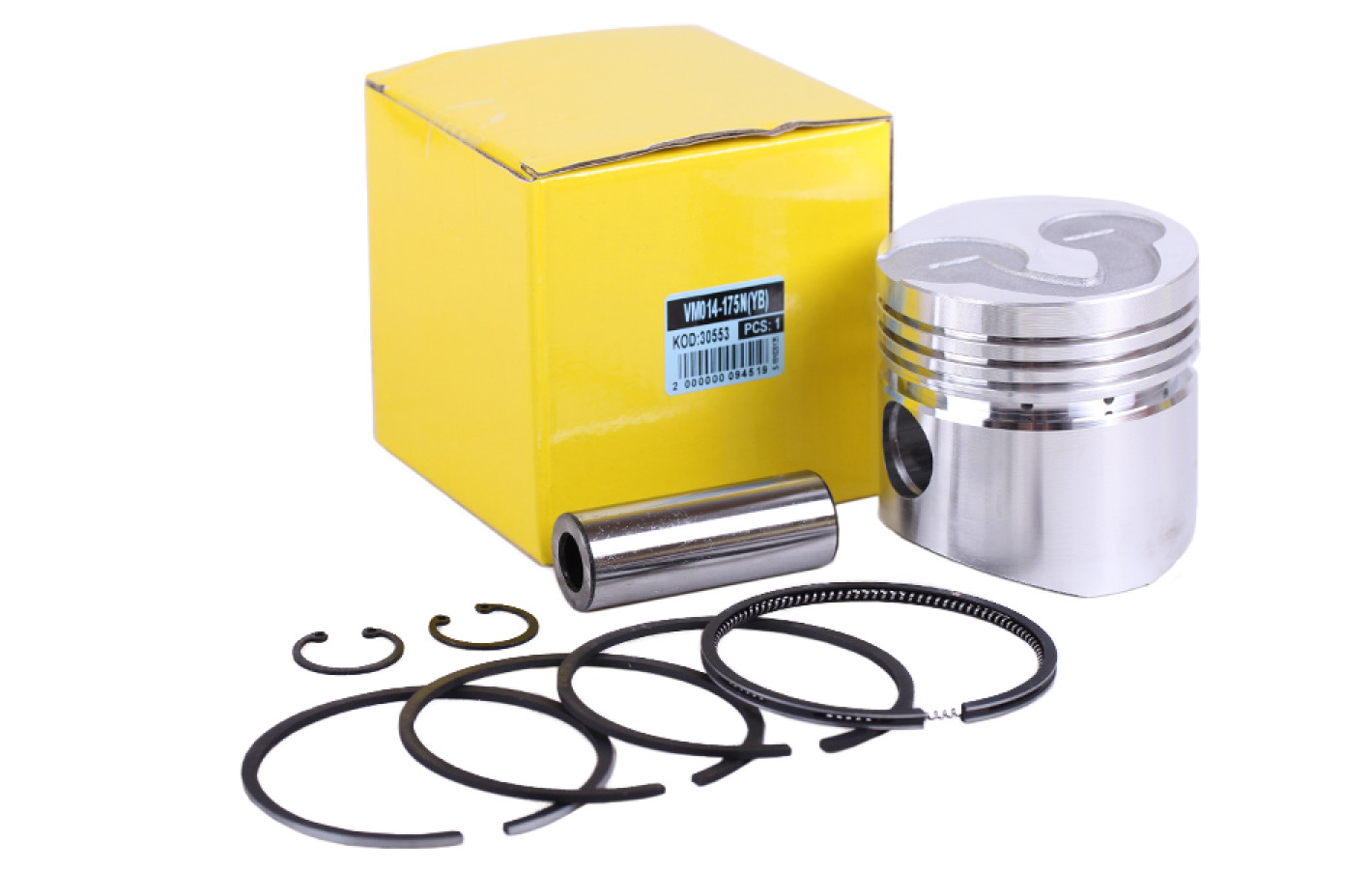 Поршневой комплект 75,00 мм STD (c выборкой под клапана): 9 единиц - 175N YBX