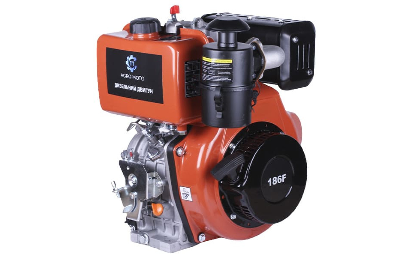 Двигун дизельний 186F TT AGRO MOTO (під шпонку діаметр 25 мм) 9 л.с.