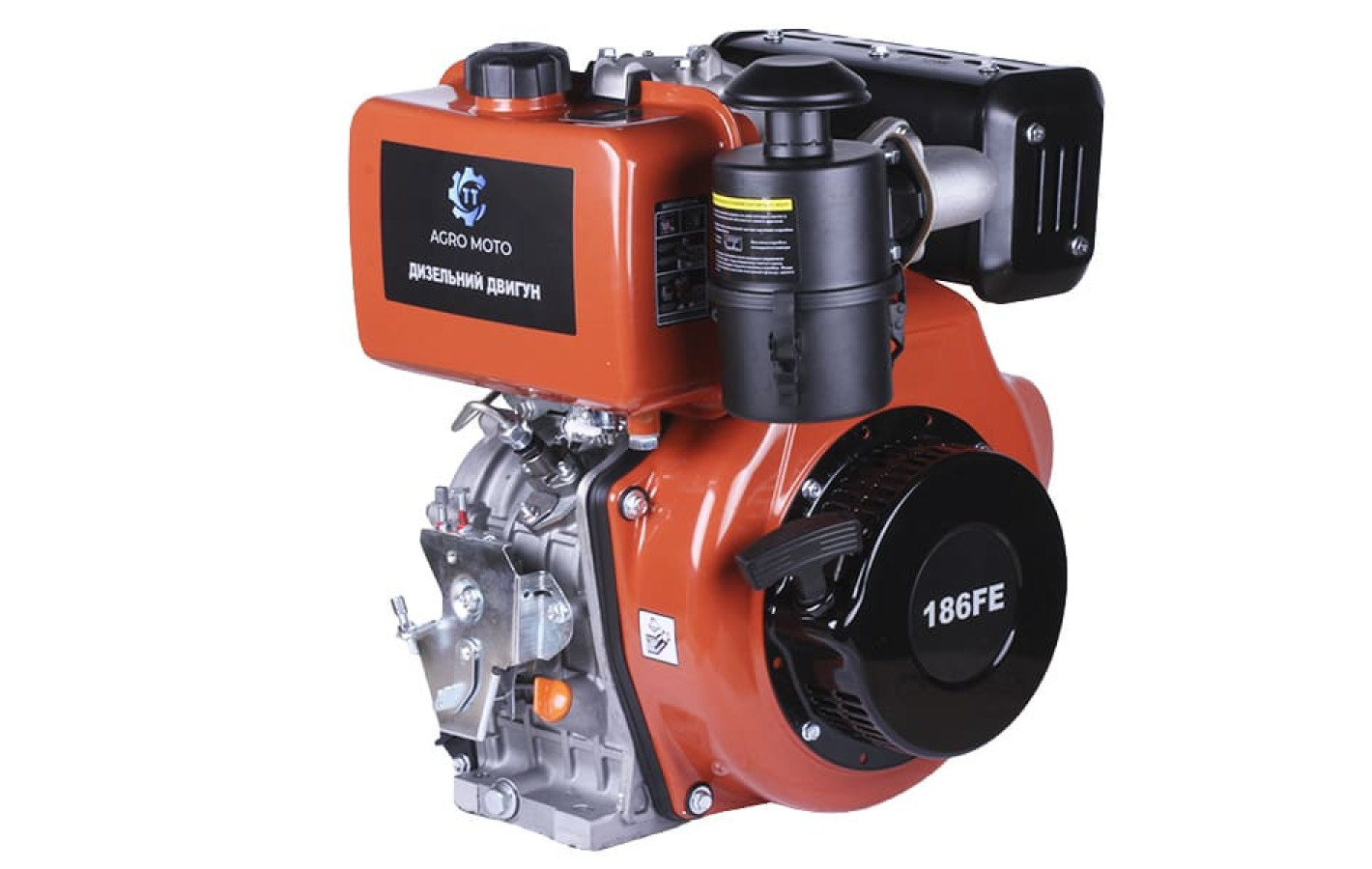 Двигатель дизельный с электростартером 186FЕ TT AGRO MOTO (с выходом вала под шпонку, 25 мм) 9 л.с.