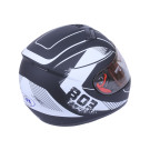Шлем мотоциклетный интеграл VIRTUE MD-803 (черный с белым матовый, size L)