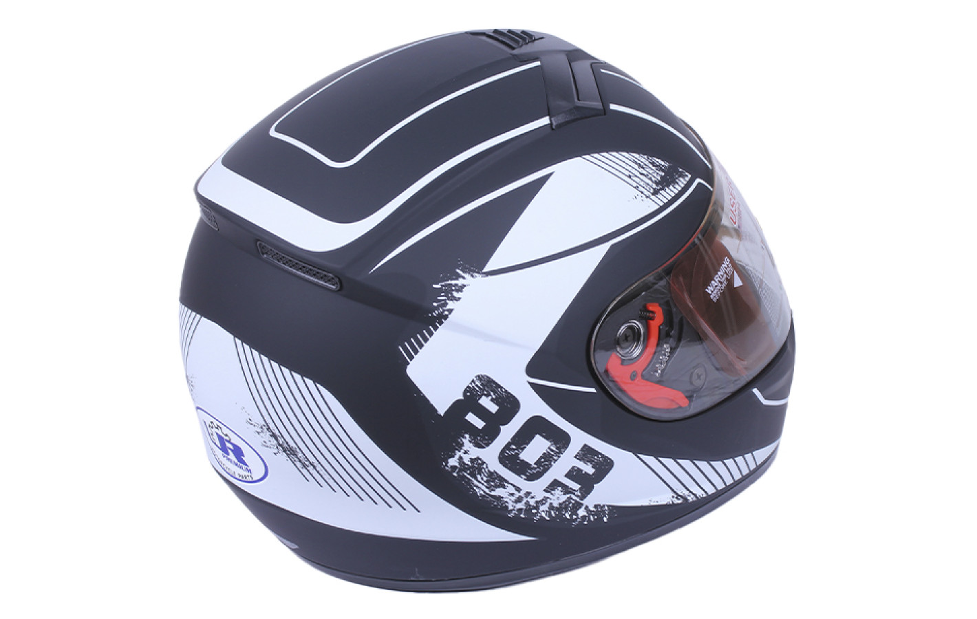 Шлем мотоциклетный интеграл VIRTUE MD-803 (черный с белым матовый, size L)