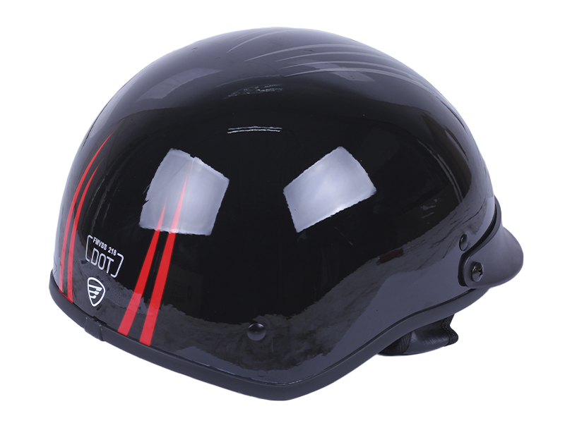 Шлем-каска для мотоцикла, скутера MD-513 TT AGRO MOTO (черный глянцевый, size L)