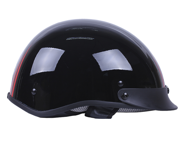 Шлем-каска для мотоцикла, скутера MD-513 TT AGRO MOTO (черный глянцевый, size L)