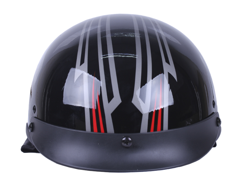 Шлем-каска для мотоцикла, скутера MD-513 TT AGRO MOTO (черный глянцевый, size L)