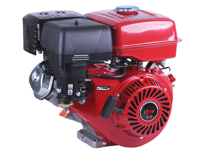 Двигун бензиновий 177F TT AGRO MOTO (з виходом валу під шліци, 25 мм) 9 к.с.