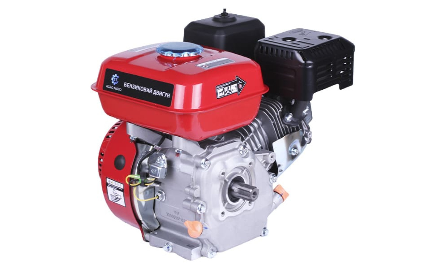 Двигун бензиновий 170F TT AGRO MOTO (з виходом валу під шліци, 25 мм) 7 л.с.