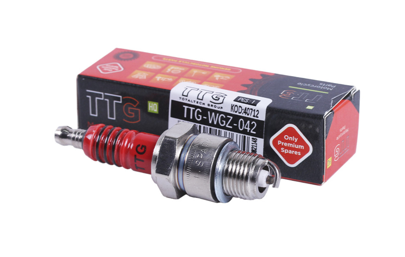 Свеча TTG E8TC "BEST" на двухтактный двигатель, хром