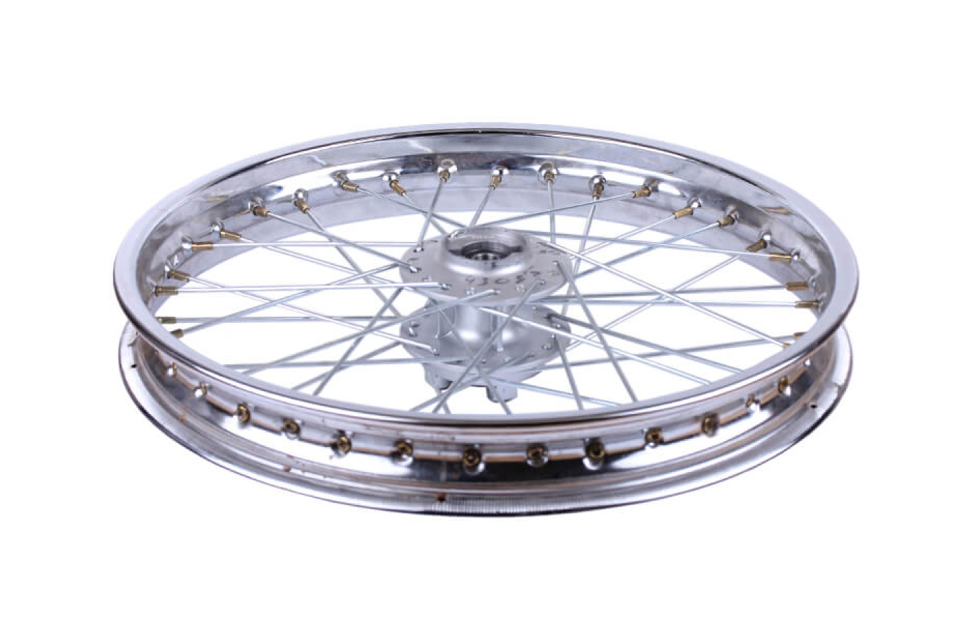 Диск передний TΛTΛ R19*1.85J на мотоцикл XY250GY-9А, хром УЦЕНКА