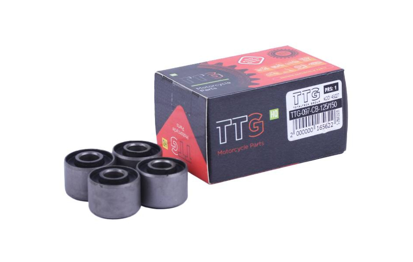 Сайлентблоки ступицы задней TTG на бензиновый двигатель СВ-125/150, к-т 4 шт.: 24*9*18