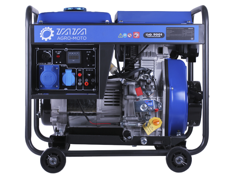 Генератор дизельный JM6500X(E) 4.5/5.0KW TT AGRO MOTO (однофазный, со свечой накала)