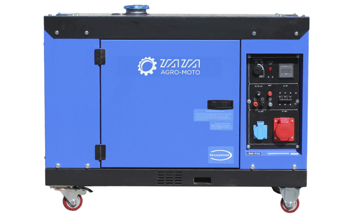 Генератор безшумний дизельний TΛTΛ JM10000TD 6.5/6.8KW (однофазний, зі свічкою розжарення)