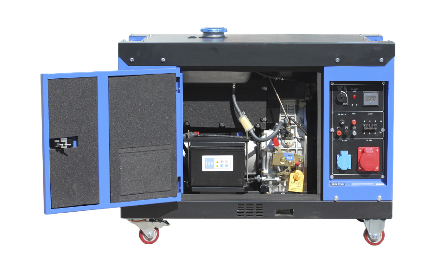 Генератор безшумний дизельний TΛTΛ JM10000TD 6.5/6.8KW (однофазний, зі свічкою розжарення)