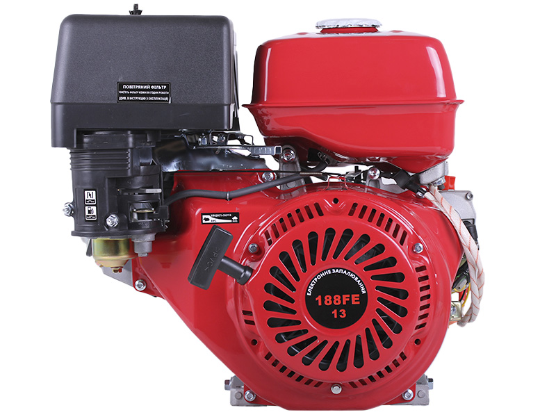 Двигатель бензиновый 188FE TT AGRO MOTO с электростартером (выход вала под конус) 13 л.с.