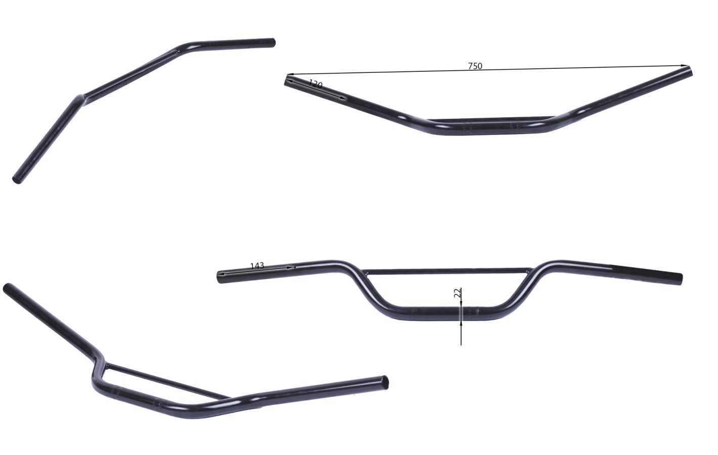 Кермо TΛTΛ на мотоцикл VP-V250L Dragon/ZS 250GY-8/SPARK SP250D-7