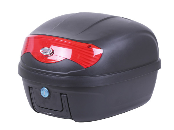 Кофр для мотоцикла задній TT AGRO MOTO YM-0808 (V- 29L) 39.5×39.5×30.5 чорний з червоним