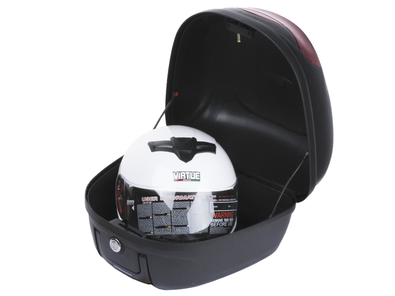Кофр (багажник) для мотоцикла задний TT AGRO MOTO YM-0808 (V- 29L) 39.5×39.5×30.5 черный с красным