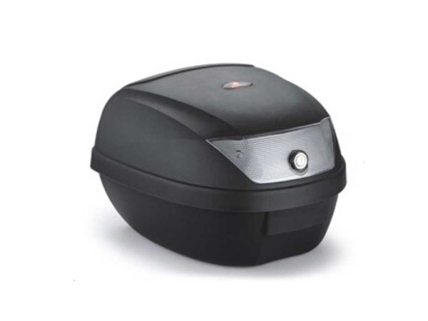 Кофр (багажник) для мотоцикла задній WHITE REF YM-0807 (V-28L) 39.5×39.5×30 чорний