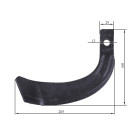 Нож фрезы левый IT-225 A-a 500gr 160*205 мм Mototraktor