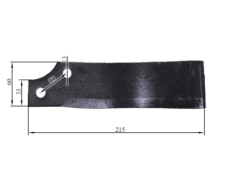 Ніж фрези правий 1GLN125/140 720gr 60×215 мм Mototraktor