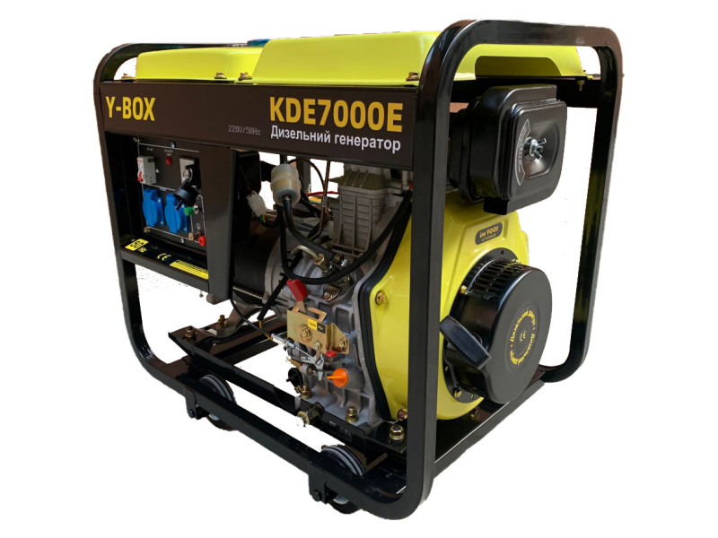 Генератор дизельный KDE7000S 4.5/5.0KW 220V YBX (однофазный, бесшумный) двигатель 186FE
