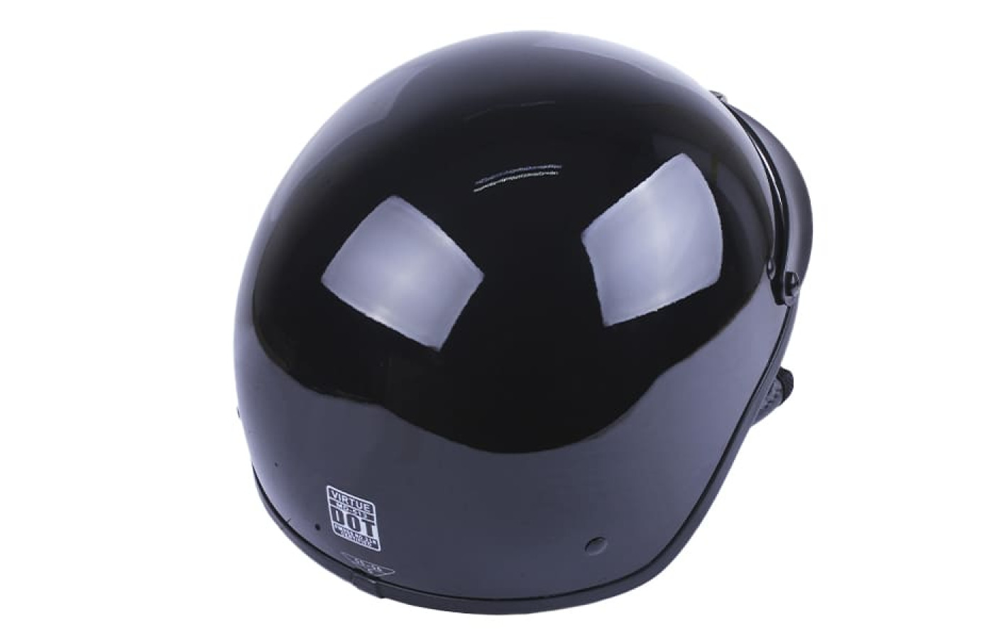 Шлем мотоциклетный VIRTUE MD-513, черный глянцевый, size М