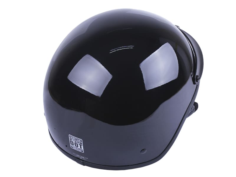 Шлем-каска для мотоцикла, скутера VIRTUE MD-513, черный глянцевый, size М