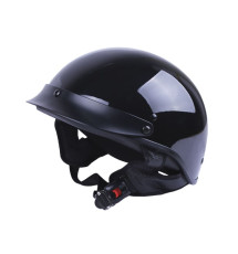 Шолом-каска для мотоцикла, скутера VIRTUE MD-513, чорний глянсовий, size L