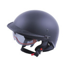 Шлем-каска мотоциклетный VIRTUE MD-513-1, черный матовый с тонированным стеклом, size M 