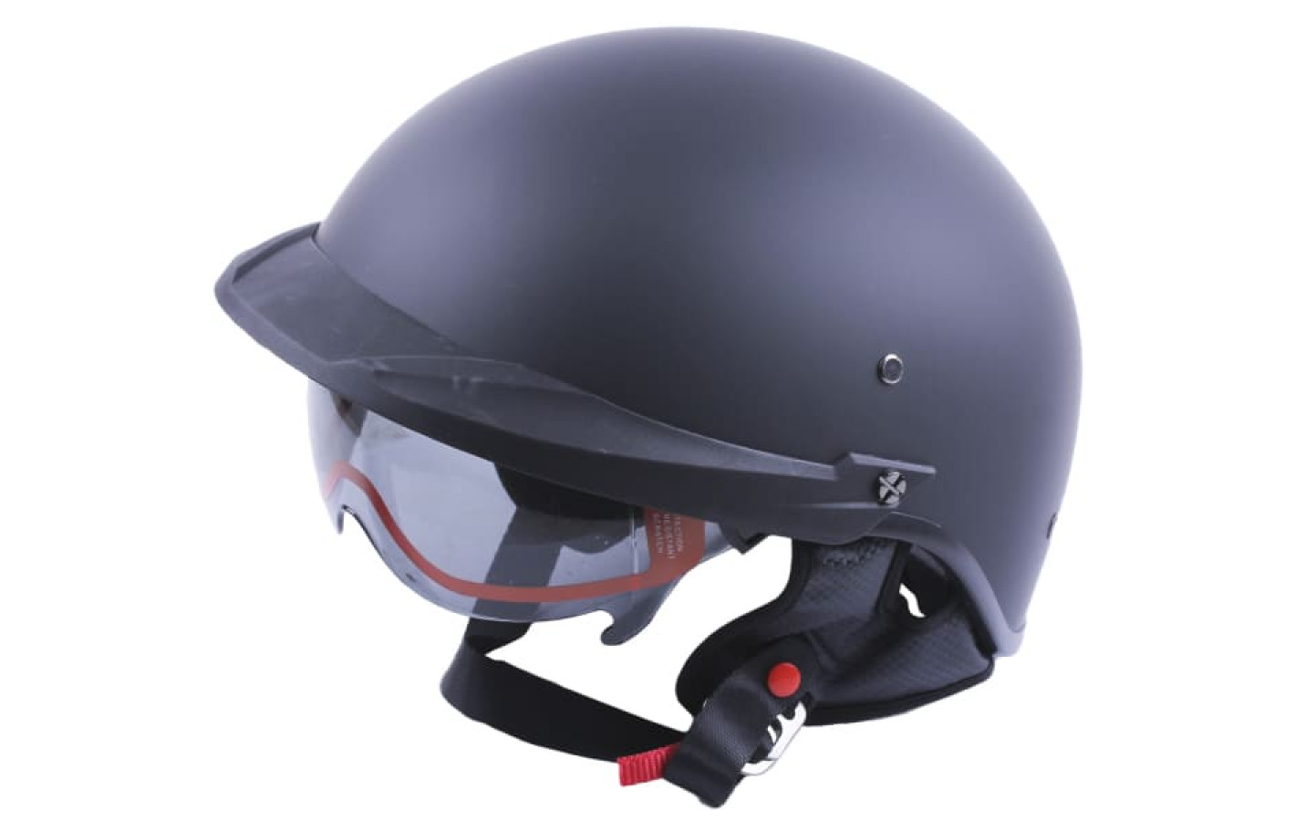Шлем-каска мотоциклетный VIRTUE MD-513-1, черный матовый с тонированным стеклом, size M 