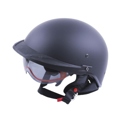 Шлем-каска мотоциклетный VIRTUE MD-513-1, черный матовый с т..