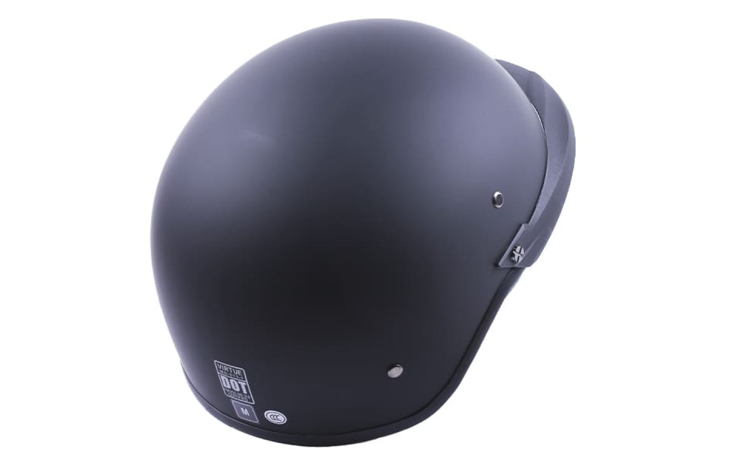 Шлем-каска мотоциклетный VIRTUE MD-513-1, черный матовый с тонированным стеклом, size M 