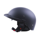 Шлем-каска мотоциклетный VIRTUE MD-513-1, черный матовый с тонированным стеклом, size M 